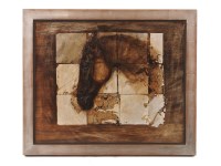 Lot 628 - Modern British School
A HORSE'S HEAD 
Mixed media
56 x 69cm