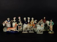 Lot 465 - Eleven various Staffordshire figures