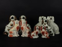 Lot 475 - Two pairs of Staffordshire dogs