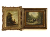 Lot 666 - ...Koester
CONTINENTAL SCENE WITH FIGURES AT TABLES IN A PARK