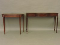 Lot 685 - Two Georgian style mahogany side tables