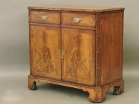 Lot 706 - A Georgian style walnut cupboard