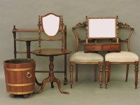 Lot 710 - A pair of Victorian carved walnut bedroom chairs