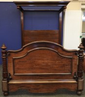 Lot 776 - A Victorian mahogany half tester double bed