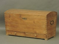 Lot 737 - A 19th century pine dome topped chest