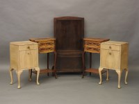 Lot 609 - Two pairs of inlaid side tables