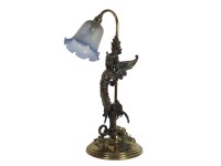 Lot 551 - A brass desk lamp