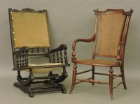 Lot 790 - A late Victorian mahogany open armchair