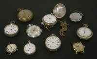 Lot 133 - A collection of silver and chrome pocket watches