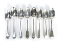 Lot 227 - Two pairs of silver table spoons