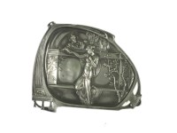 Lot 274 - A WMF pewter tray with embossed figure