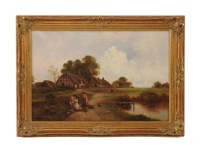 Lot 636 - B... Davies (19th century)
RURAL LANDSCAPE
Signed l.l.