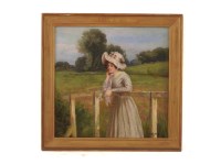 Lot 641 - Alfred C Weatherstone
GIRL IN BONNET
Signed l.r.