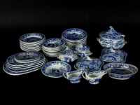 Lot 243 - A miniature Copeland and Garrett 'New Blanche' pattern blue and white printed dinner set