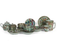Lot 185 - An assortment of 19th century Chinese famille rose tea wares (14)
