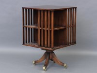 Lot 450 - A mahogany revolving bookcase