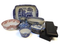 Lot 290 - A quantity of blue and white pearlware to include a goblet