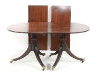 Lot 469A - A reproduction mahogany twin pedestal dining table
