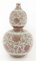 Lot 316A - An iron red double gourd vase