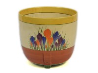 Lot 181 - A Clarice cliff 'crows pattern' jardiniere