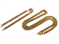 Lot 44 - A 9ct gold filed curb link chain necklace