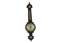 Lot 344 - A 19th century rosewood wheel barometer