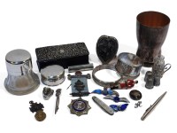 Lot 117 - A collection of mixed silver and plated items