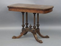 Lot 428 - A Victorian burr walnut card table