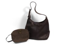 Lot 268 - A Salvatore Ferragamo brown suede handbag