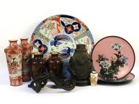 Lot 281 - A pair of Japanese Kutani vases