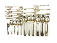 Lot 109 - A collection of mixed Georgian and later flatware