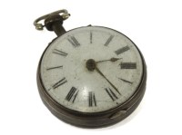 Lot 50 - A George lll silver chain fusee pocket watch
