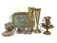 Lot 111 - A collection of Indian white metal items