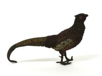 Lot 153 - A cold painted metal pheasant