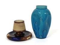 Lot 186 - A Burmantofts turquoise pottery vase