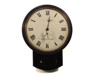 Lot 354 - A late 19th century mahogany dial clock
