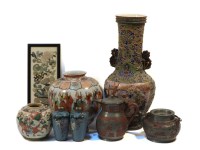 Lot 227 - A pair of Japanese cloisonne vases