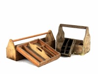 Lot 293 - Four vintage wooden tool boxes