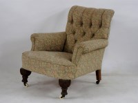 Lot 508 - A Howard style button backed chair
