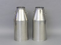 Lot 513 - Two stainless steel churns