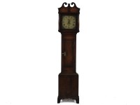 Lot 455 - An oak and mahogany cased 30 hour long case clock