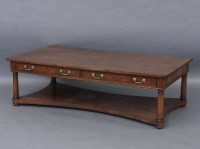 Lot 470 - A modern mahogany coffee table