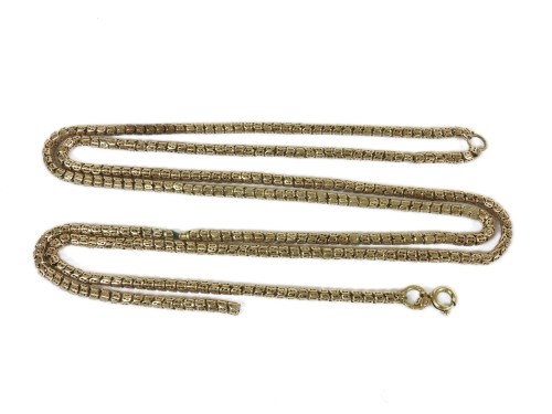 Lot 53 - A Victorian gold guard chain
