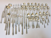 Lot 139A - A predominantly silver canteen of cutlery