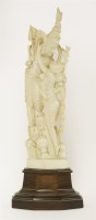 Lot 268 - An Indian carved ivory group