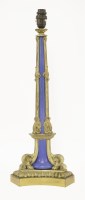 Lot 159 - A Regency gilt bronze and porcelain-mounted candlestand