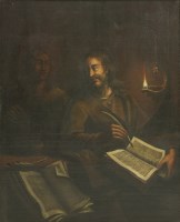 Lot 370 - Follower of Willem Drost
A SCHOLAR WRITING BY CANDLELIGHT