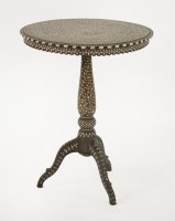 Lot 560 - A hoshiarpur hardwood and inlaid occasional table