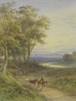 Lot 333 - Attributed to Henry Earp Snr.
A LOGGING TEAM AT SUNSET;
CATTLE IN A FARMYARD
A pair