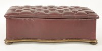 Lot 585 - A Victorian leather ottoman